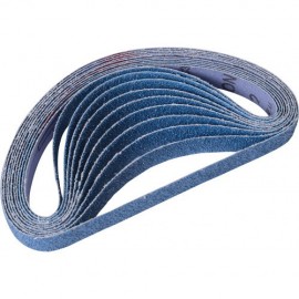 Paquet de 10 bandes abrasives pour ponceuse à bande 20 mm de référence 1320G - SAM OUTILLAGE