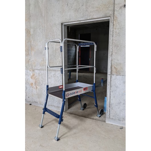 Détail du système de réglage de hauteur breveté sur la structure