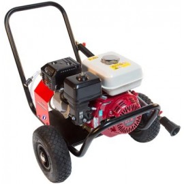 Vue de face du nettoyeur haute pression thermique Dimaco TSL12165H sur châssis tubulaire