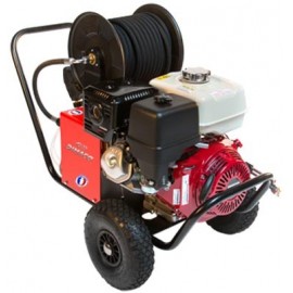 DIMACO - Nettoyeur HP DIMACO 900 l/h 240 b Moteur essence HONDA 13 CV  avec ENROULEUR ABS + 20 M FLEXIBLE