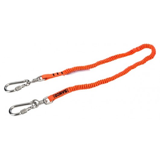 BAHCO - Longe orange haute visibilité avec mousquetons pivotants 0,6 m-1 kg