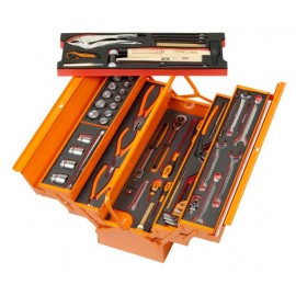 BAHCO - Caisse à outils métallique avec 69 outils à usage général dans modules mousse