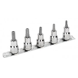 BAHCO - Jeu de douilles tournevis 3/8" pour vis TORX® Tamper-Resistant - 5 pcs/rail