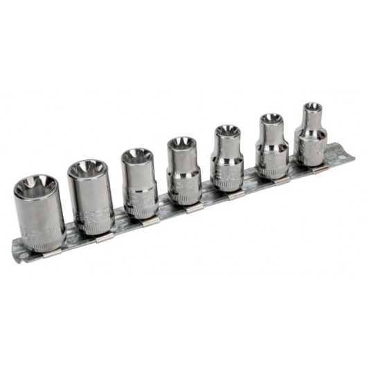 BAHCO - Jeu de douilles 3/8" pour vis TORX® - 7 pcs/rail