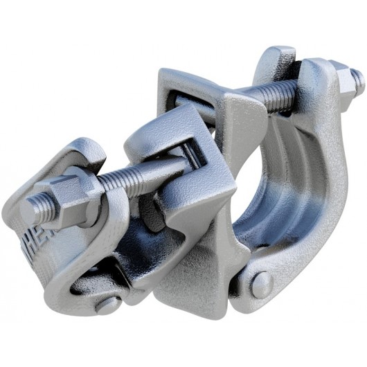Collier orientable LAYHER en acier galvanisé pour échafaudage multidirectionnel – vue produit Collier orientable LAYHER en acier galvanisé pour échafaudage multidirectionnel – vue produit