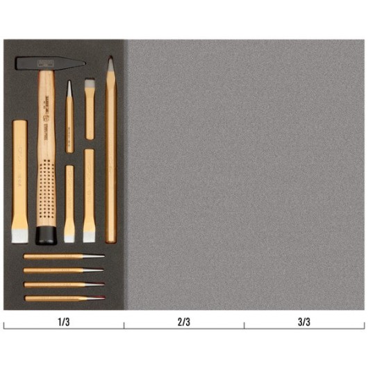 BAHCO - Jeu de marteaux/burins plat/chasse-goupilles