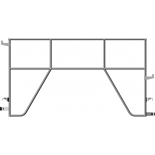 LAYHER - Garde-corps montage sécurité 2,57m pour échafaudage EUROFACADIER