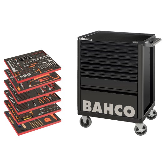 BAHCO - Caisse à outils métallique avec 69 outils à usage général