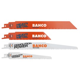 BAHCO - Jeu lames scie sabre bimétal Sandflex pr travail métaux lourds/démolition - 5p