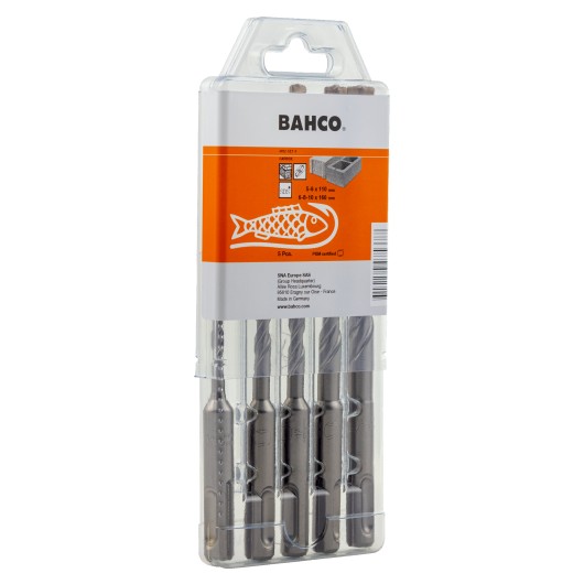 BAHCO - Jeu de forets SDS+2C pour béton armé - 5 pcs