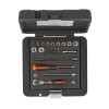 BAHCO - Jeu de douilles 1/4", 12 pans métriques et cliquet /embouts - 31 pc/coffret