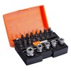 BAHCO - Jeu de douilles et embouts standard 1/4'' pour vis à fente et, vis Phillips, Pozidriv, TORX® et vis 6 pans – 26 pièces