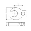BAHCO - Clés pour écrou évasé crowfoot carré conducteur 3/8"