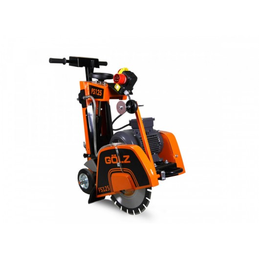 GÖLZ - Scie à sol FS125 E - Petite scie à sol électrique adaptée pour utilisation dans les locaux clos