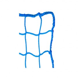 Filet garde corps bleu DIMOS 9m maille 60mm installé sur toiture pour sécurité chantier