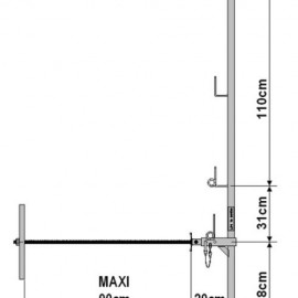 Garde-corps universel fixation serre-joint pour panne 25cm débord 1,1m -  Dimos