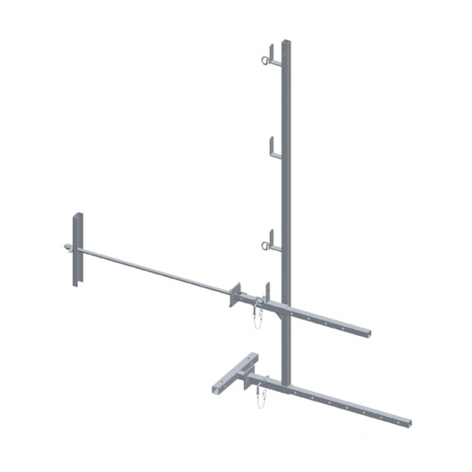 Garde-corps universel fixation réglable traversée pour mur 75cm h 1,5m - DIMOS