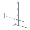 Garde-corps universel fixation réglable traversée pour mur 75cm h 1,5m - DIMOS