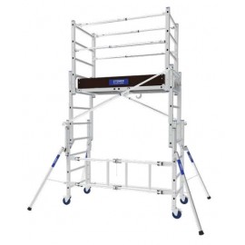 TUBESCA COMABI - Echafaudage roulant aluminium télescopique Z'TOWER - 7 réglages de hauteur possibles