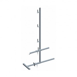 Garde corps toiture DIMOS spécial faible pente installé sur un chantier de rénovation.