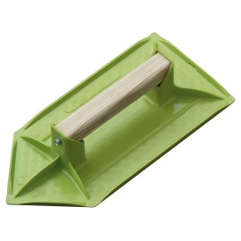 Taloche ABS verte Taliaplast pointue 27x13cm avec poignée ergonomique pour finition enduit