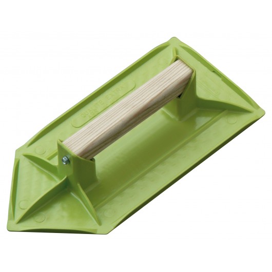 Taloche ABS verte Taliaplast pointue 27x13cm avec poignée ergonomique pour finition enduit