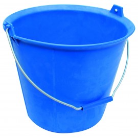 Seau de chantier professionnel bleu Taliaplast 13 litres avec anse métallique robuste