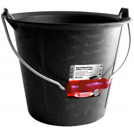 Seau Taliagom renforcé à ergots 13 litres Taliaplast 320167 vue d'ensemble caoutchouc EPDM noir