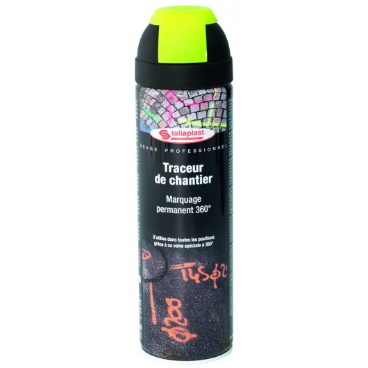 SOFOP TALIAPLAST - traceur de chantier 500ml jaune fluo