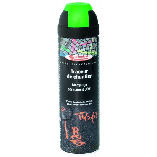 SOFOP TALIAPLAST - traceur de chantier 500ml vert fluo