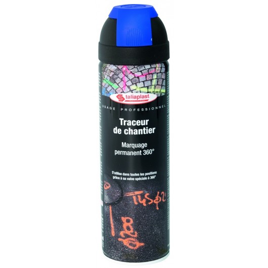 SOFOP TALIAPLAST - traceur de chantier 500ml bleu fluo