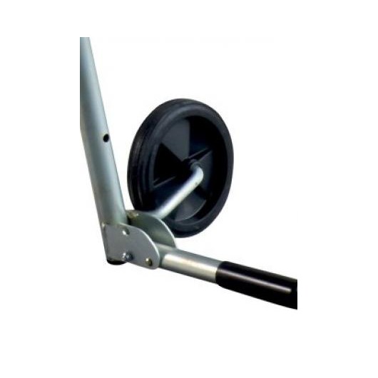 En position de
travail, la roue de
déplacement ne
touche pas le sol