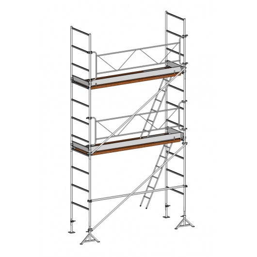 Echafaudage de maçon VITO 49 - 24 m² - garde-corps: fixes - ALTRAD