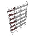 ALTRAD - Lot d'échafaudage de maçon VITO 49 - 140 m² - garde-corps: fixes - 9m linéaires X 12m plancher