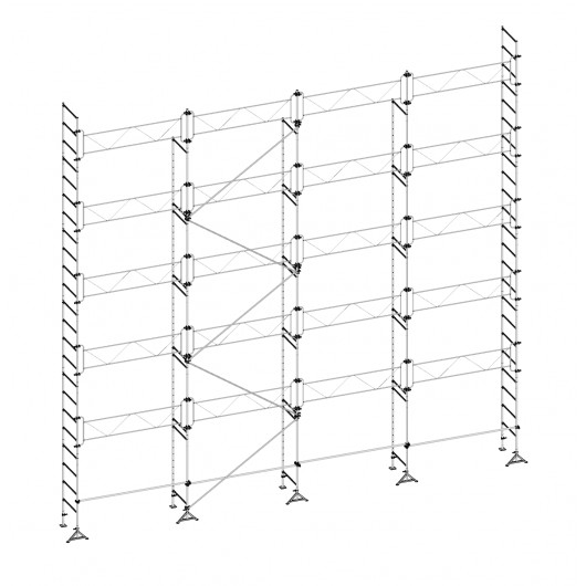 ALTRAD - Lot d'échafaudage de maçon VITO 49 - 156 m² - garde-corps: fixes