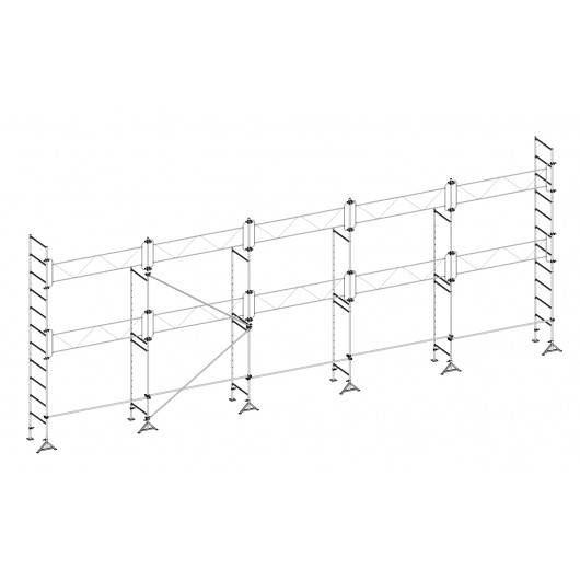 ALTRAD - Lot d'échafaudage de maçon VITO 49 - 96 m² - garde-corps: fixes