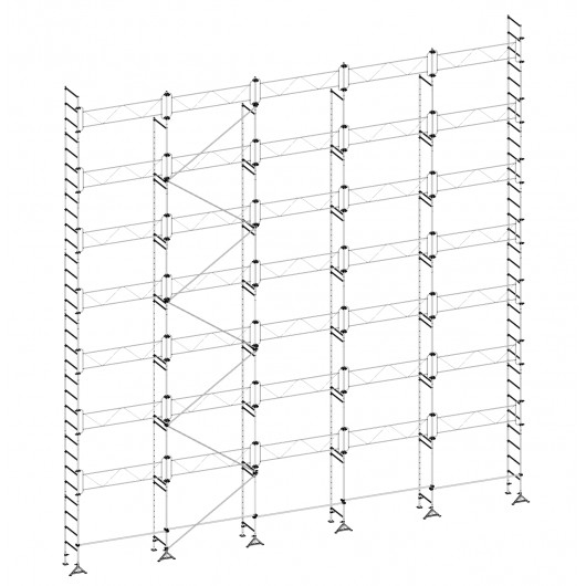 ALTRAD - Lot d'échafaudage de maçon VITO 49 - 256 m² - garde-corps: fixes