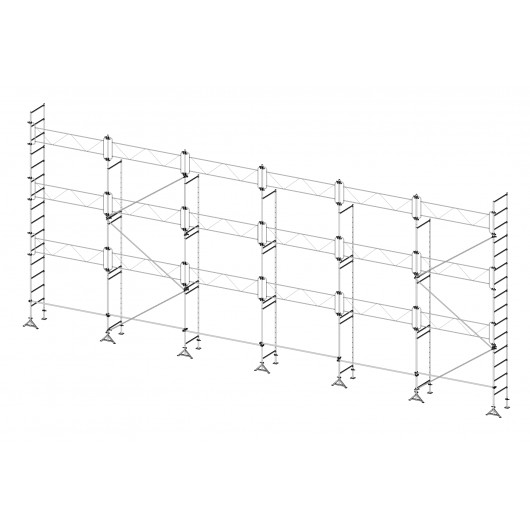 ALTRAD - Lot d'échafaudage de maçon VITO 49 - 152 m² - garde-corps: fixes