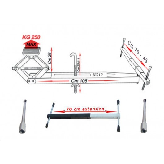 KING TONY - Support moteur 45-70cm