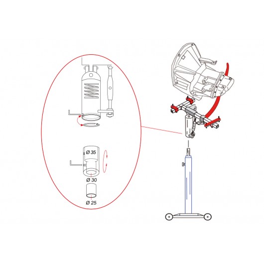 KING TONY - Selle de soutien pour vérin de fosse