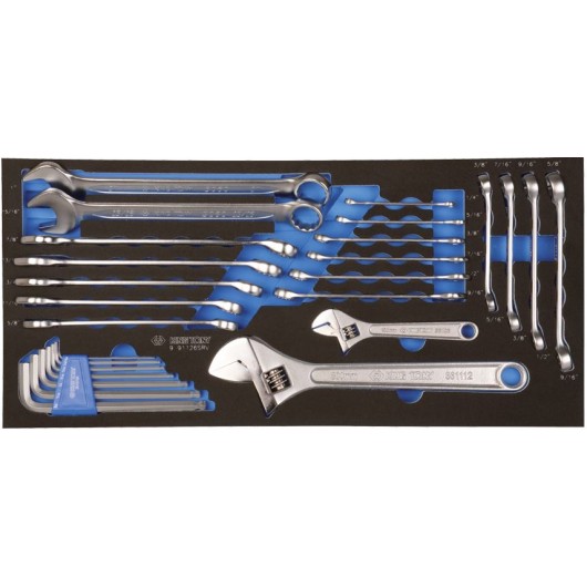 KING TONY - 26 PC. COMBINATION WRENCH SET FOR TROLLEY (EVA FOAM)