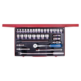 Coffret de douilles 1/2 33 pièces KING TONY 4034MR03 douilles 12 pans coffret métallique