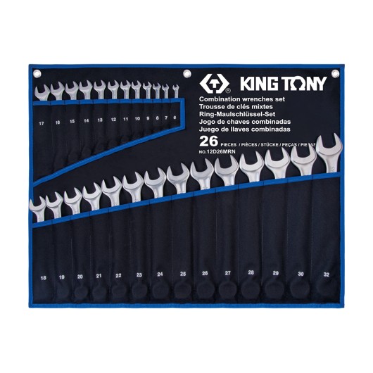 KING TONY - Trousse de 26 clés mixtes légères 6 à 32mm