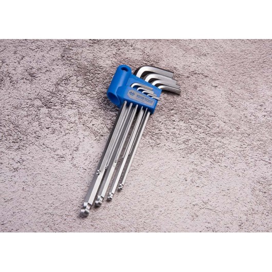 KING TONY - Jeu de 9 clés mâles extra longues "Ball Point"