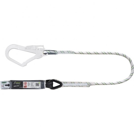 KRATOS SAFETY - Longe en corde tressée 1,50 m avec absorbeur d'énergie et  mousqueton FA5020755