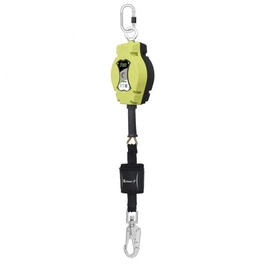Antichute à rappel automatique Kratos Helixon-S câble acier 10m avec carter robuste et connecteur émerillon