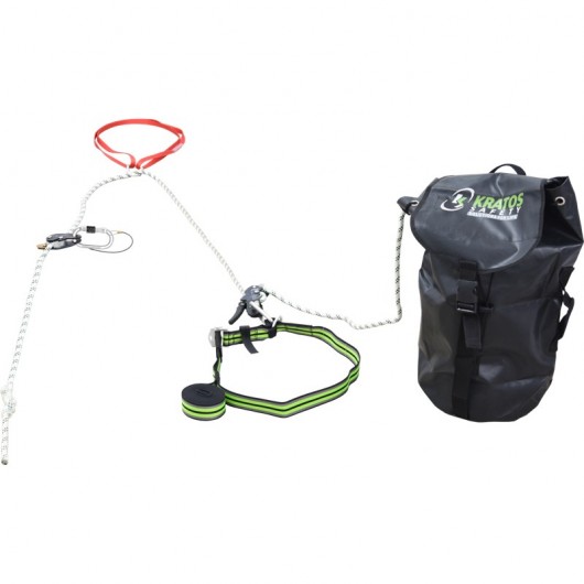 KRATOS SAFETY - Kit antichute avec système d'évacuation pré-incorporé, 30 m 