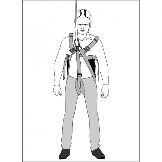 KRATOS SAFETY - Triangle d'évacuation avec Dés métalliques, bretelles ajustables KRATOS SAFETY - Triangle d'évacuation avec Dés métalliques, bretelles ajustables