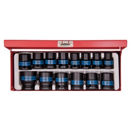 KING TONY - Coffret de douilles à choc 1/2" 14 pièces