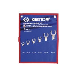 KING TONY - Trousse  6 pièces, clés à tuyauter 8x10-10x12-11x13-12x14-17x19-19x22